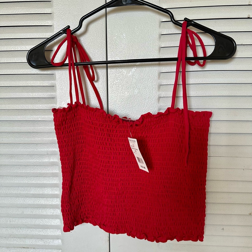 TeenBell Scarlet Smocked Crop Top